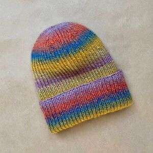 Colorful Striped Women's Knit Beanie
